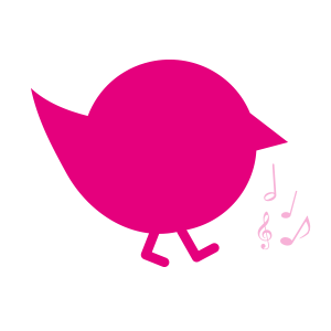 pinkes Kueken mit Musiknoten